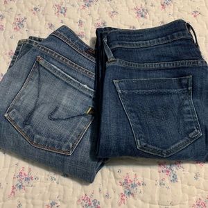 2 Citizens of Humanity jeans size 27